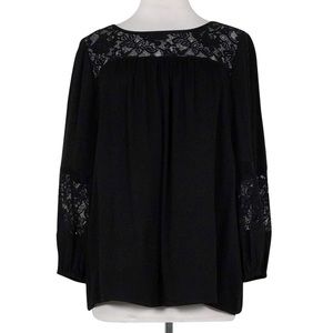 Black Joie Top Lace Details Size L